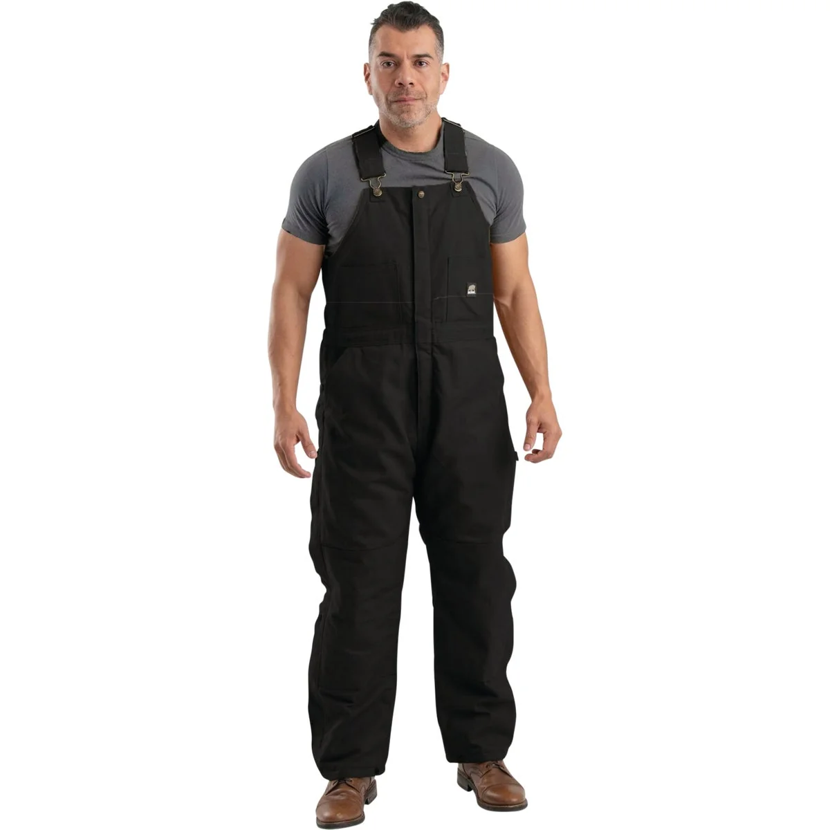 Crafted Berne Men’s XL Black Heritage Insulated Duck Bib Overalls Trendy