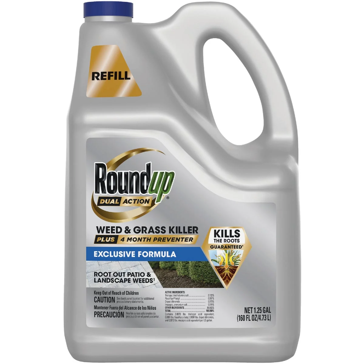 High-End Roundup Dual Action 1.25 Gal. Refill Weed Grass Killer Detailed