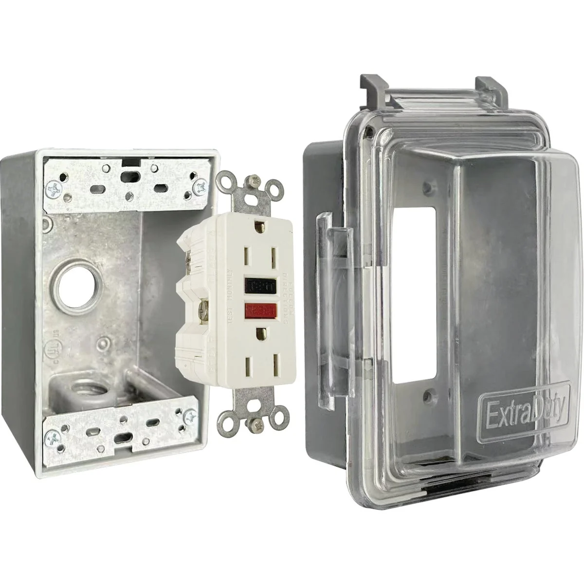 High-Grade Southwire 14-In-1 Clear Non-Metallic Vertical Horizontal Weatherproof While In-Use GFCI Kit Top-Quality