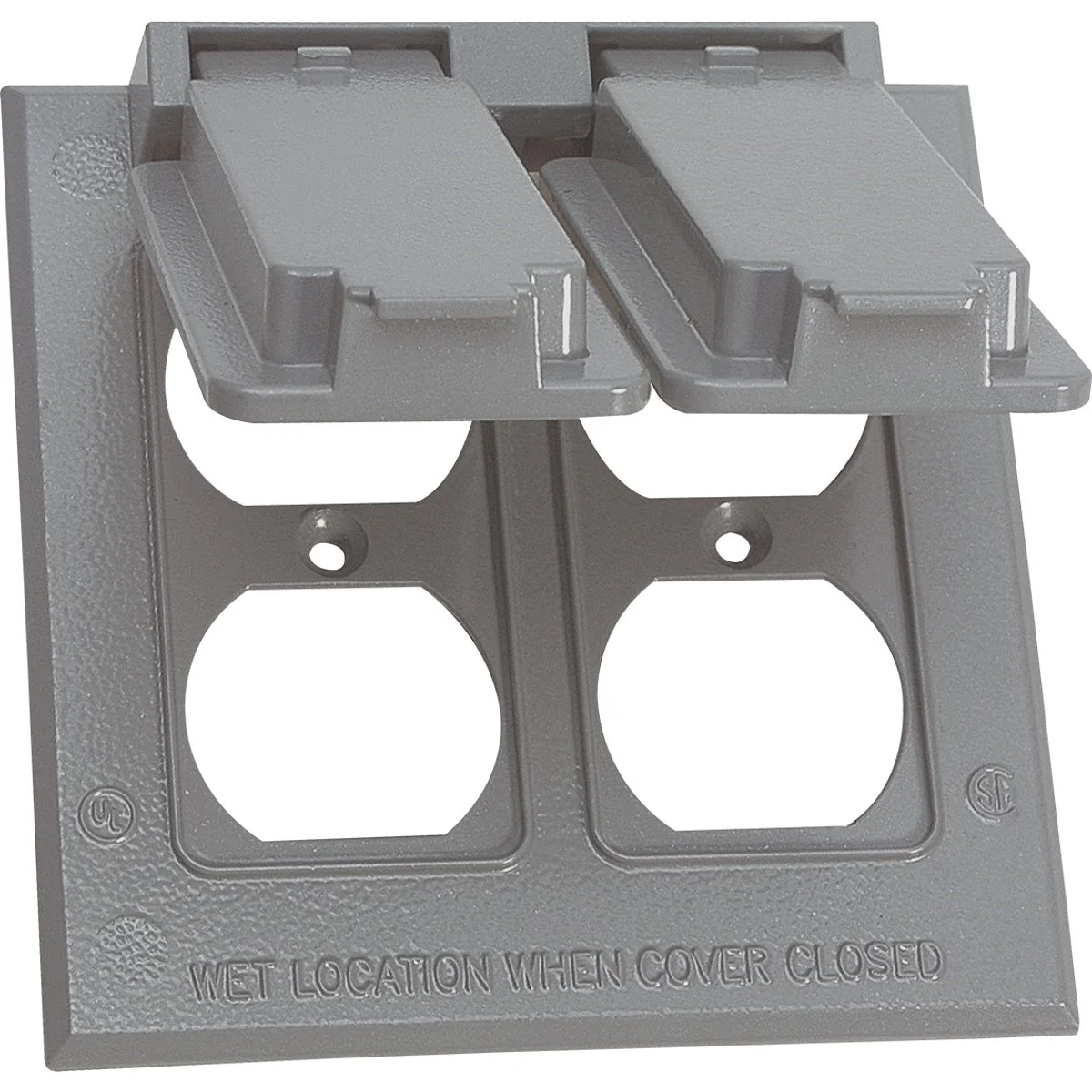 Durable Southwire Dual Gang Gray Vertical Weatherproof Duplex Cover Convenient