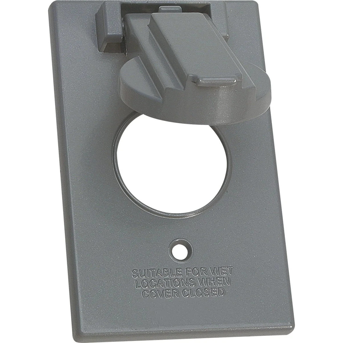 Certified Southwire Single Gang 1.406 In. Dia. Gray Vertical Weatherproof Single Receptacle Cover Lightweight