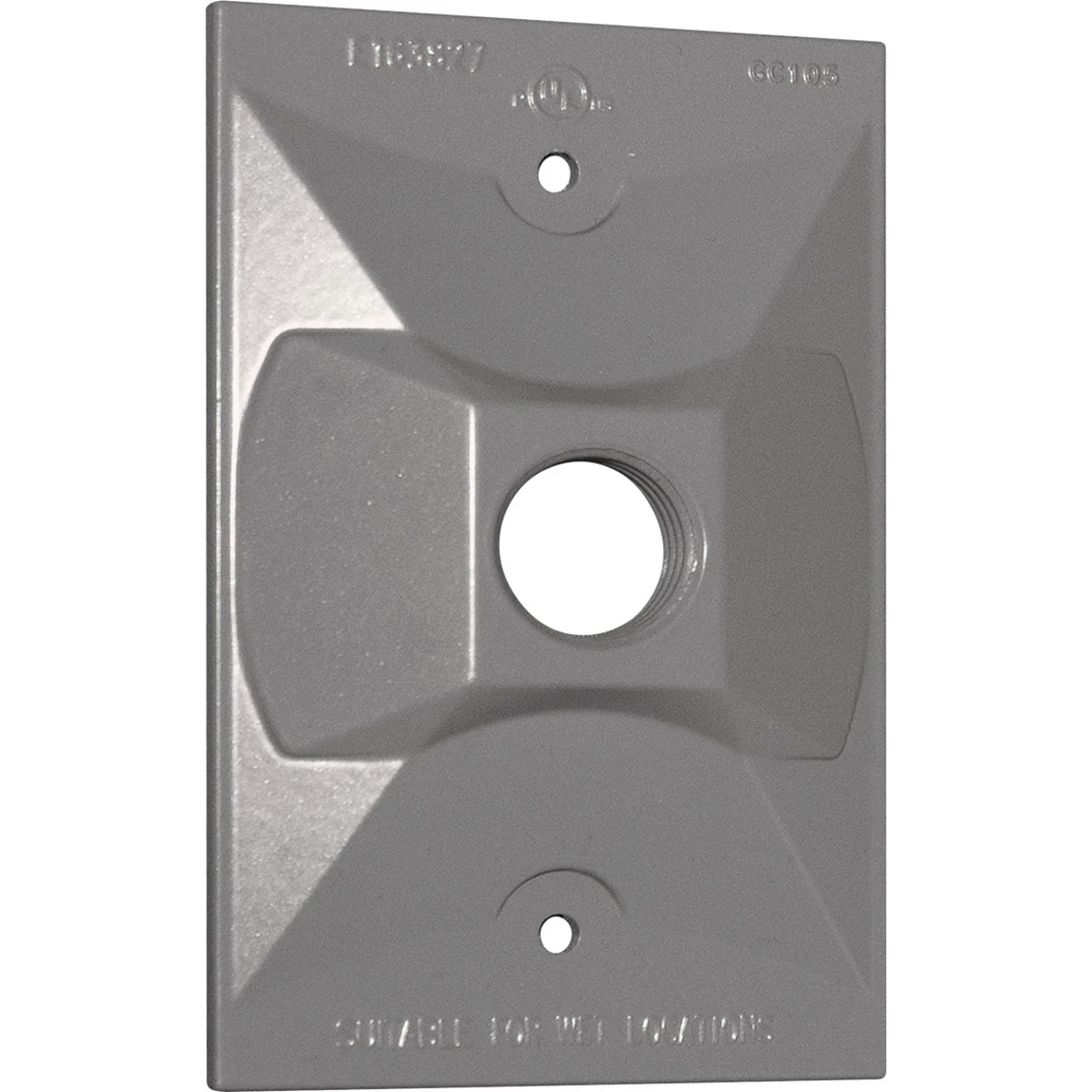 Pure Southwire Single Gang Weatherproof 1-Hole Gray Rectangular Cover Powerful