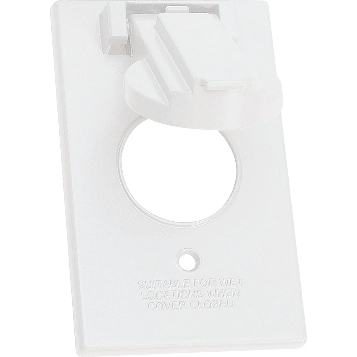 Innovative Southwire Single Gang 1.406 In. Dia. White Vertical Weatherproof Single Receptacle Cover Carefully Designed