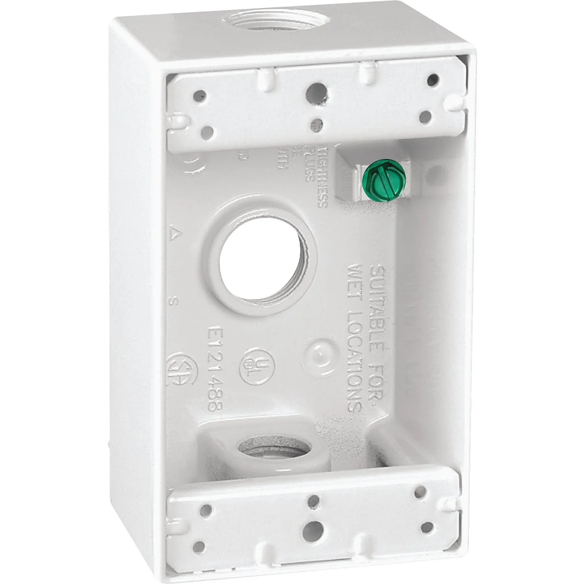 Long-Lasting Southwire Single Gang 1 2 In. 3-Hole White Weatherproof Junction Box Exceptional