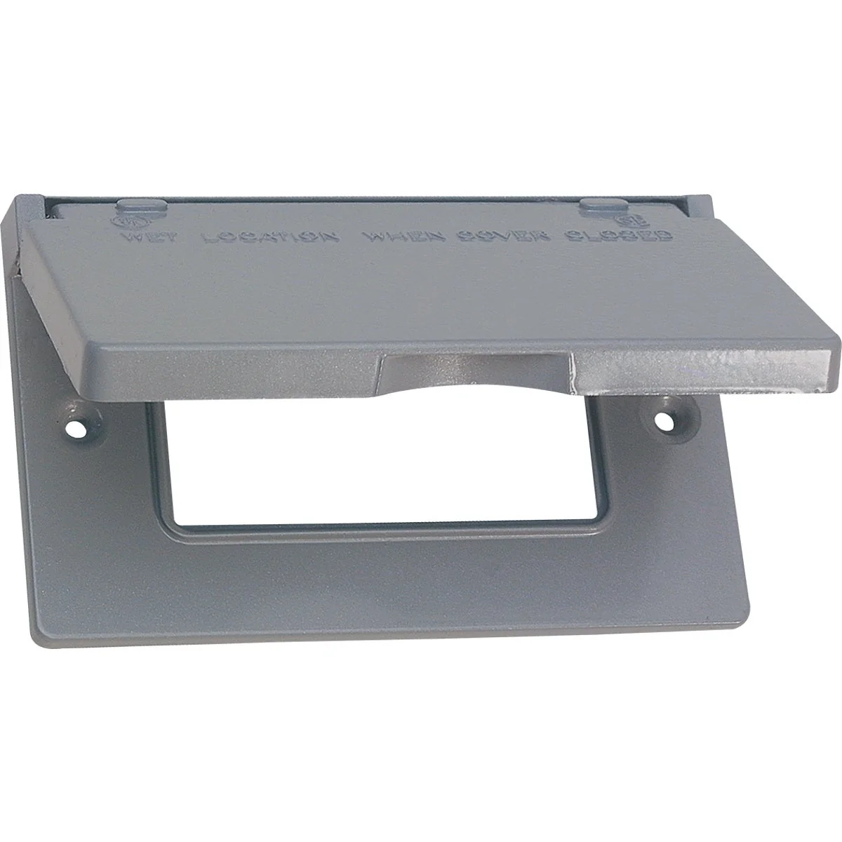 Environmentally Friendly Southwire Single Gang Horizontal Gray Weatherproof GFCI Cover Convenient