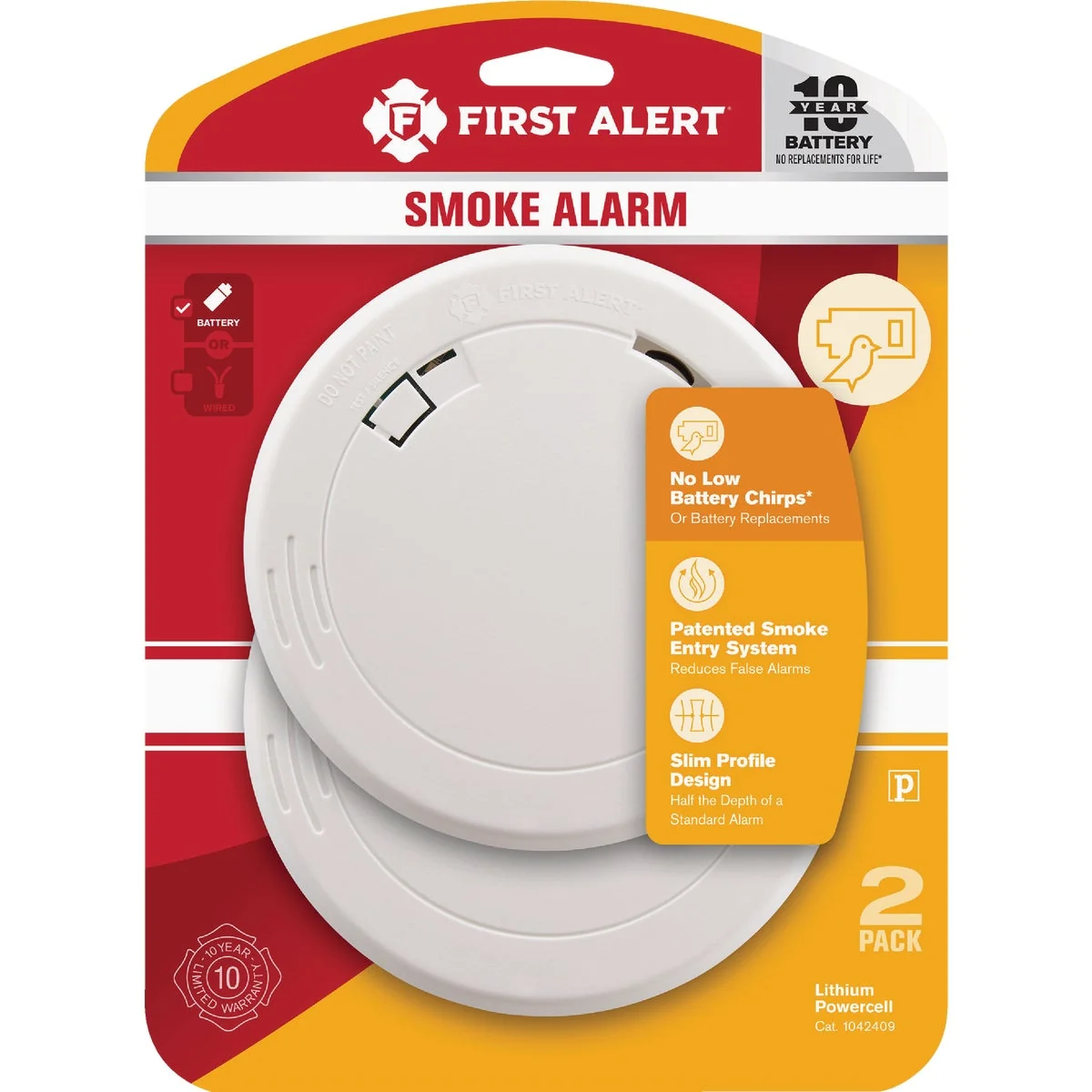 Top-Quality First Alert 10-Year Sealed Battery Photoelectric Smoke Alarm 2-Pack Sophisticated