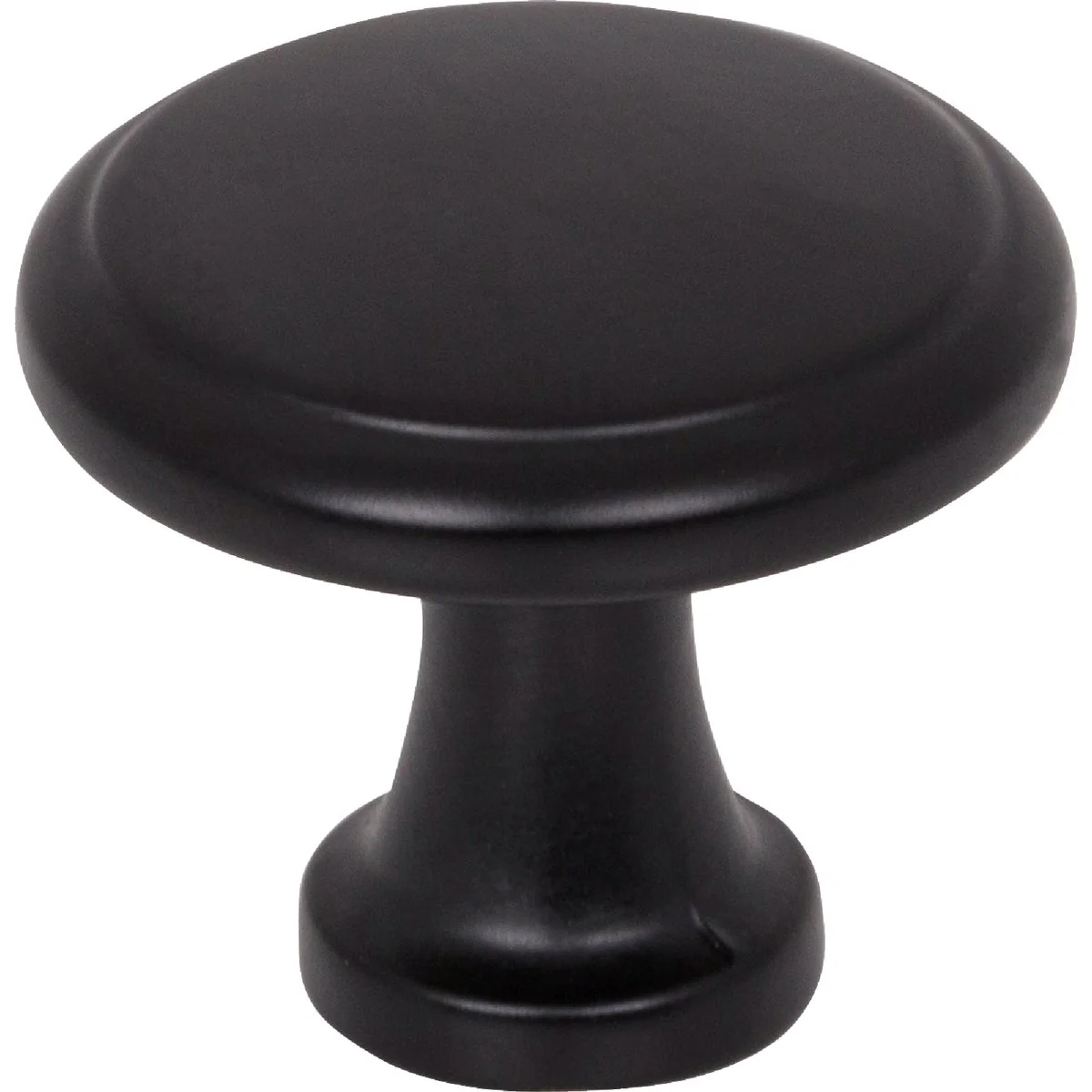Relaxed KasaWare 1-3 16 In. Diameter Matte Black Flat Round Knob 10-Pack Original