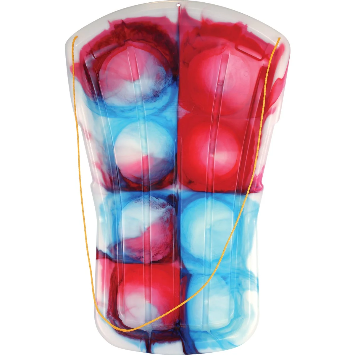 Recyclable EMSCO ESP Day Glow SnoSprint Neon Tie Dye Polyethylene 37 In. Racer Snow Sled Minimalist