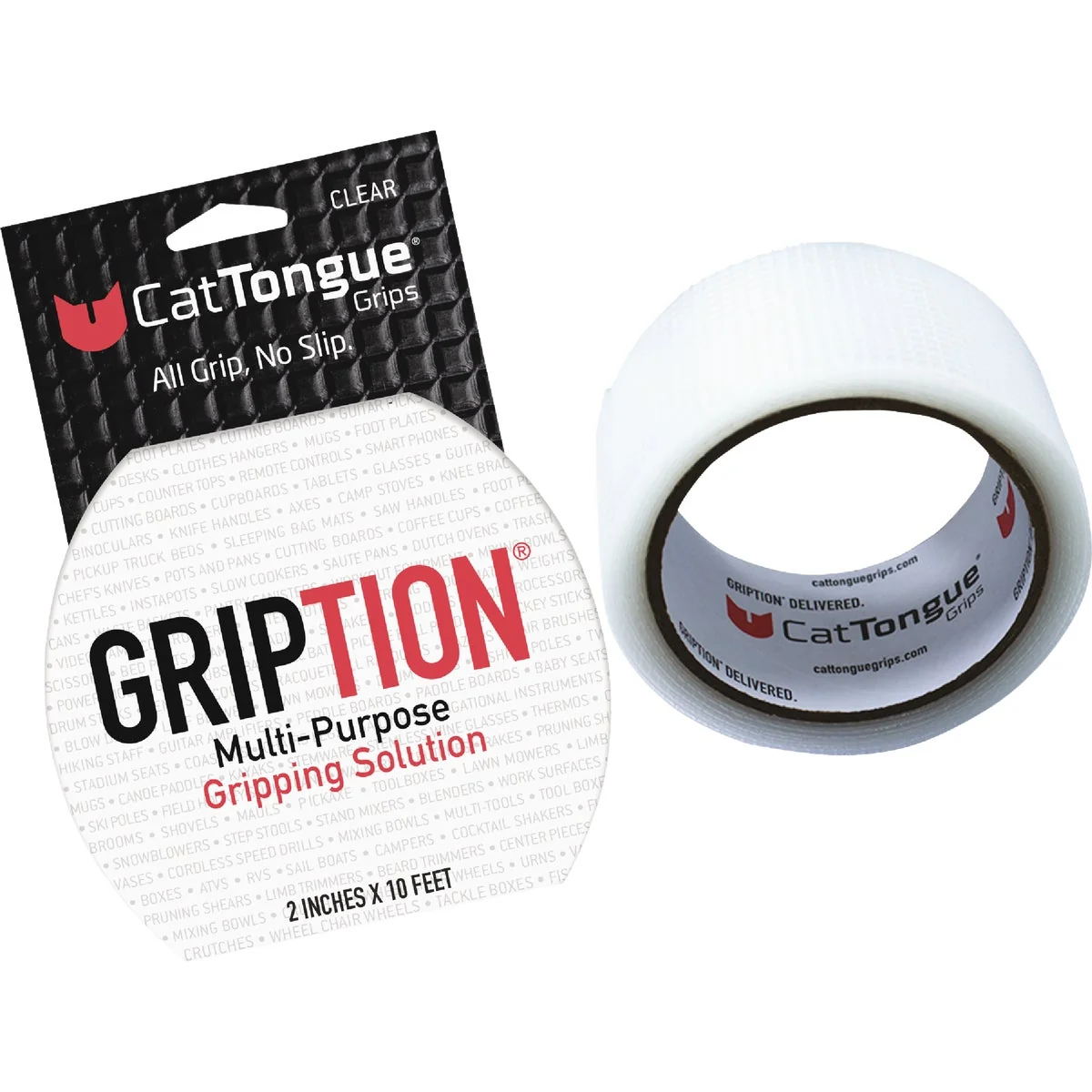 Genuine CatTongue Grips Gription 10 Ft. ClearNon-Abrasive Anti-Slip Roll Easy-to-Use