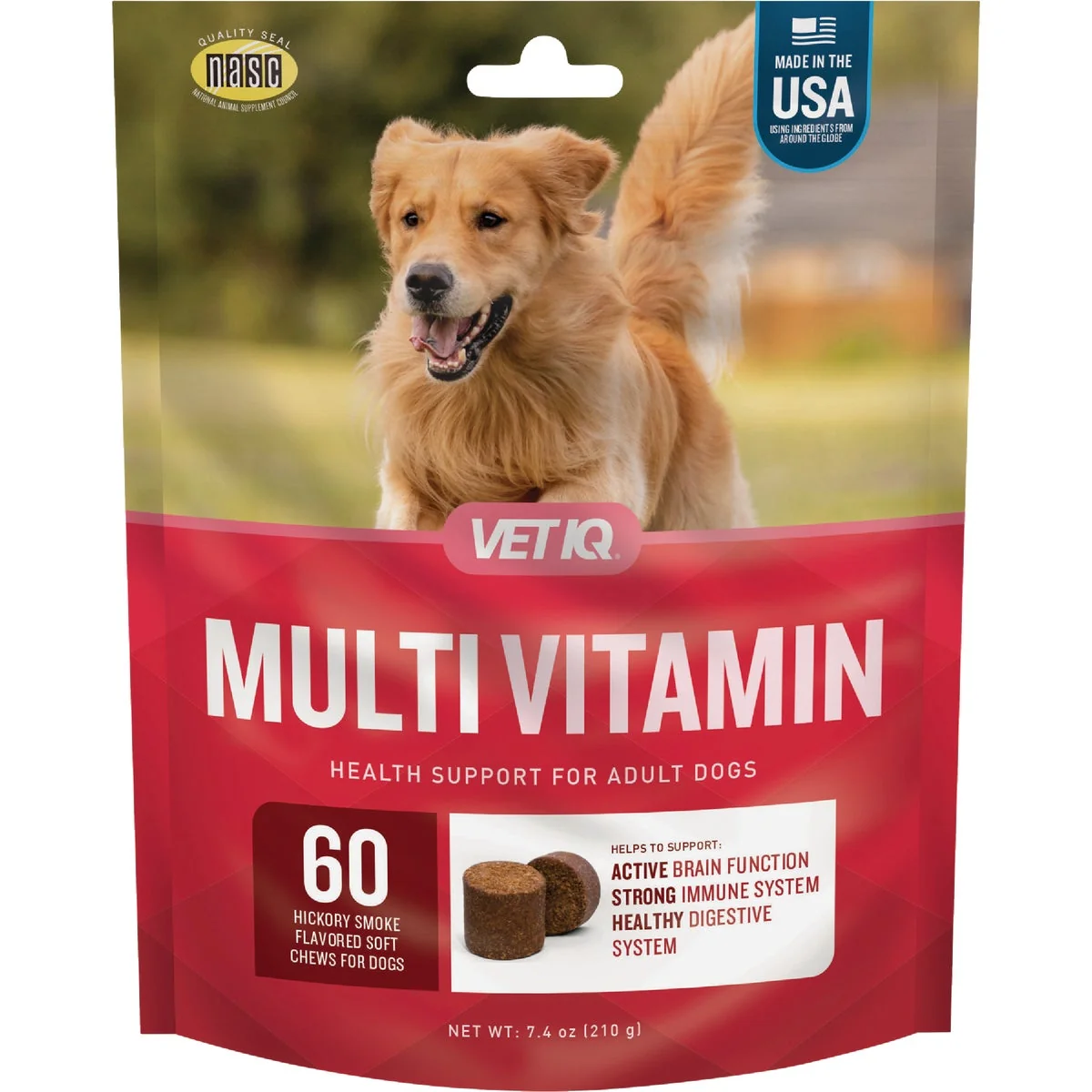 Classic VetIQ 7.4 Oz. Multi Vitamin Dog Chew 60-Pack Safe