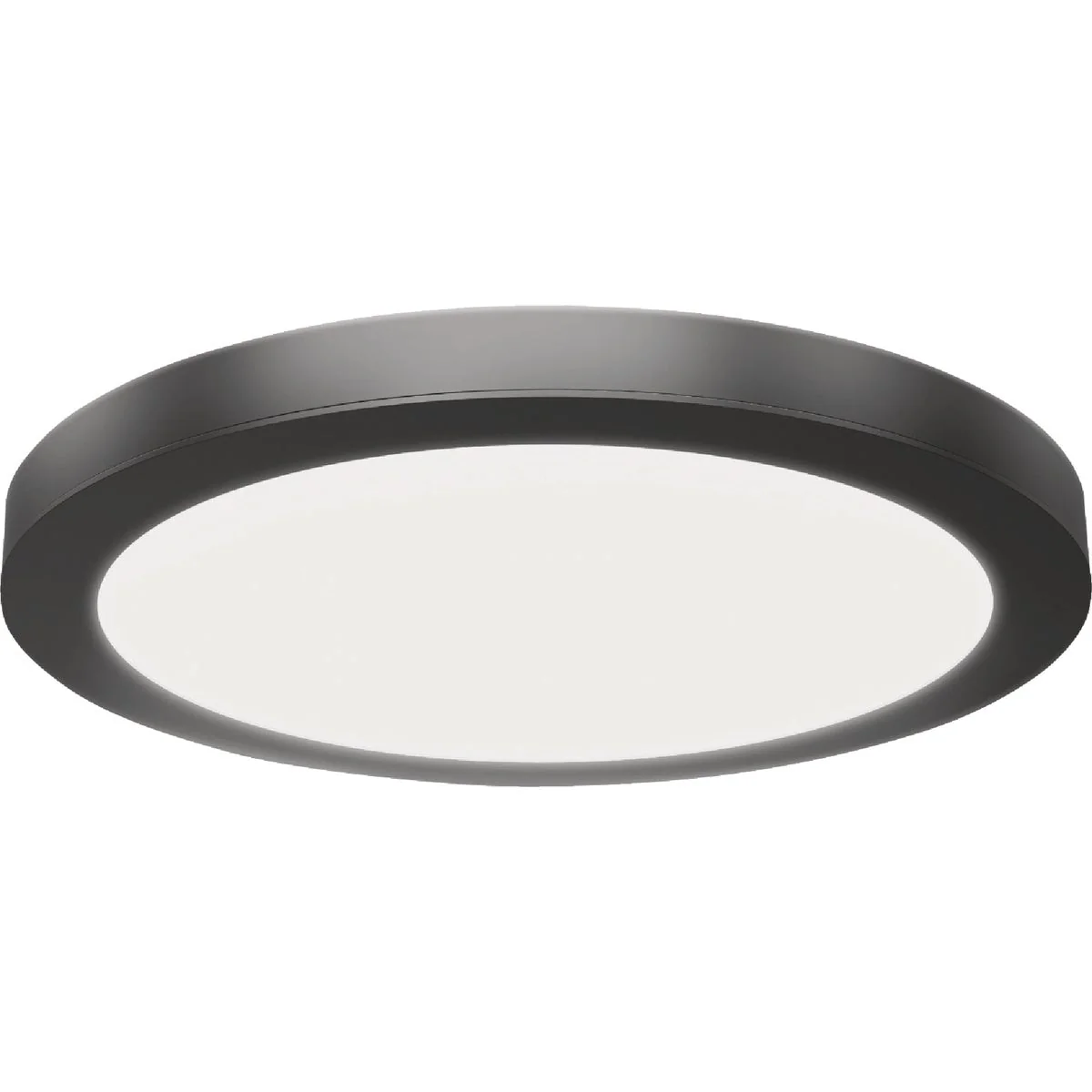 Organic Feit Electric Edge-Lit 11 In. Matte Black Round 6-Way LED Flush Mount Light Efficient