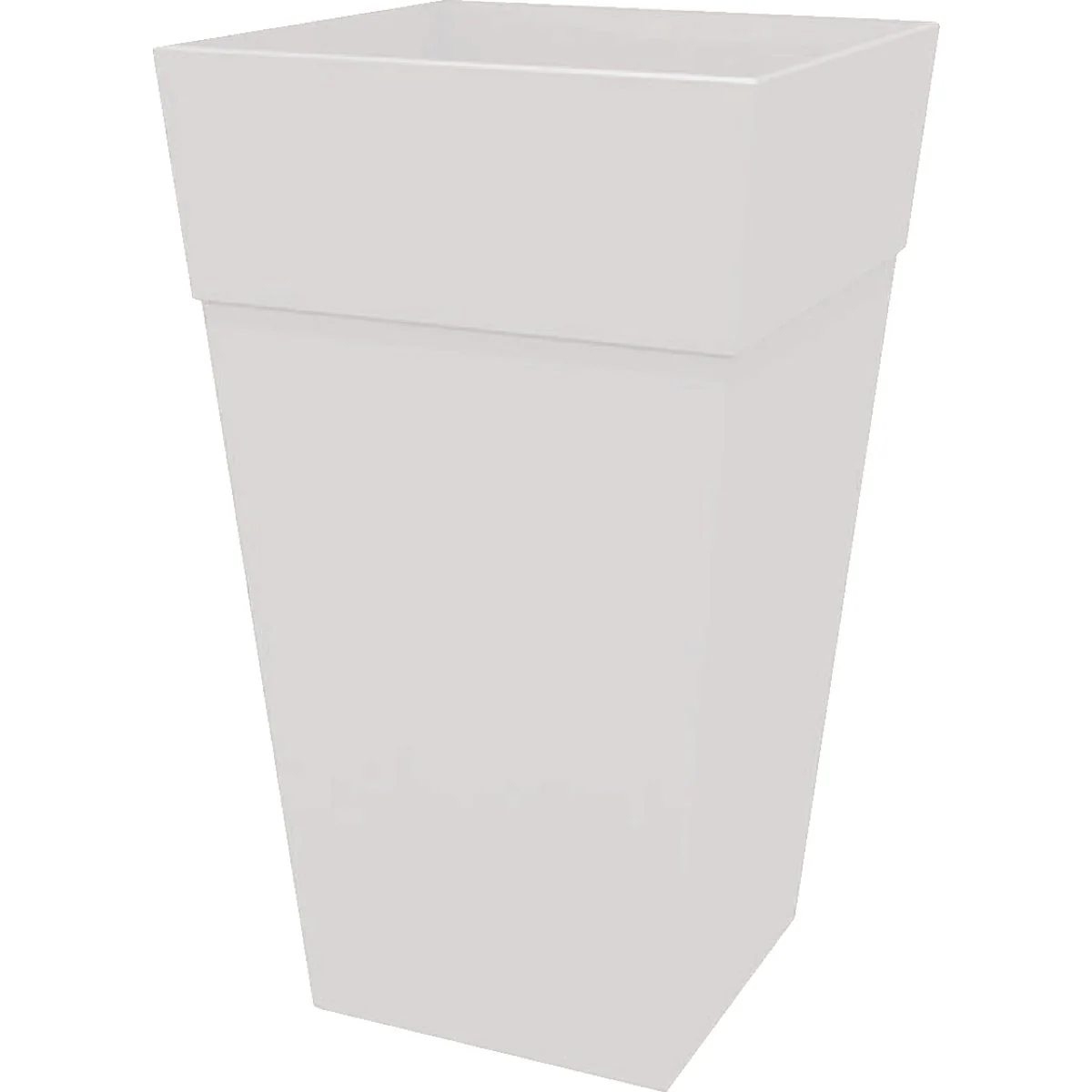 Superior Bloem Finley 25 In. Tall Square Recycled Ocean Plastic White Planter Trendy