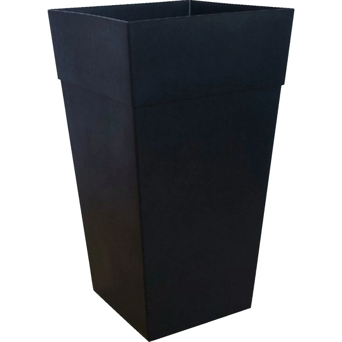 Professional Bloem Finley 25 In. Tall Square Recycled Ocean Plastic Black Planter Fashionable