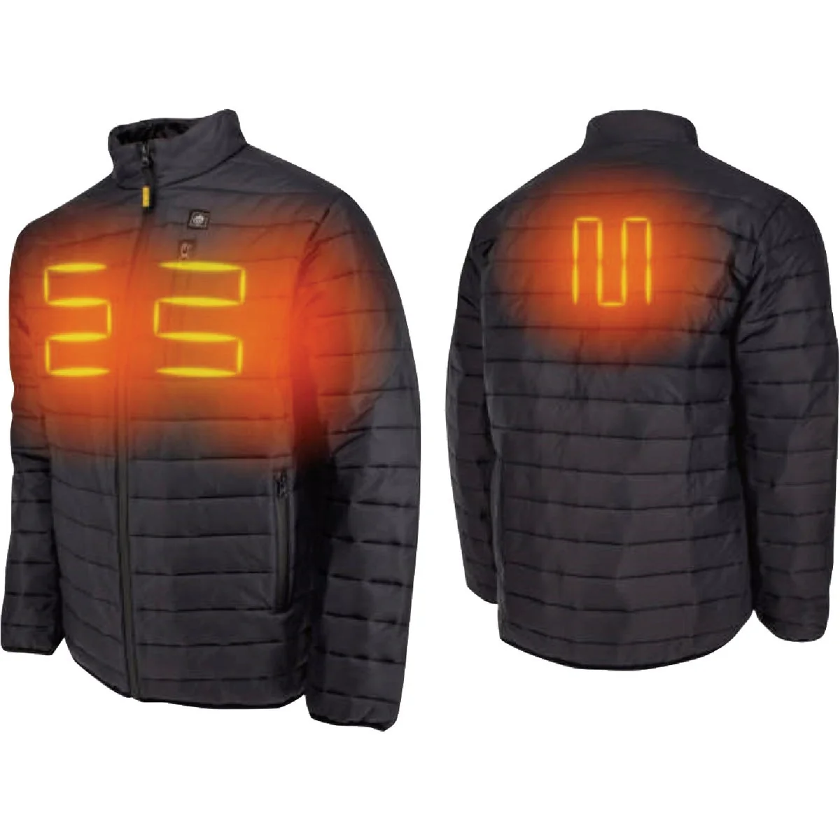 Luxury DEWALT Men’s Black Puffer Heated Jacket Kit XL Solid