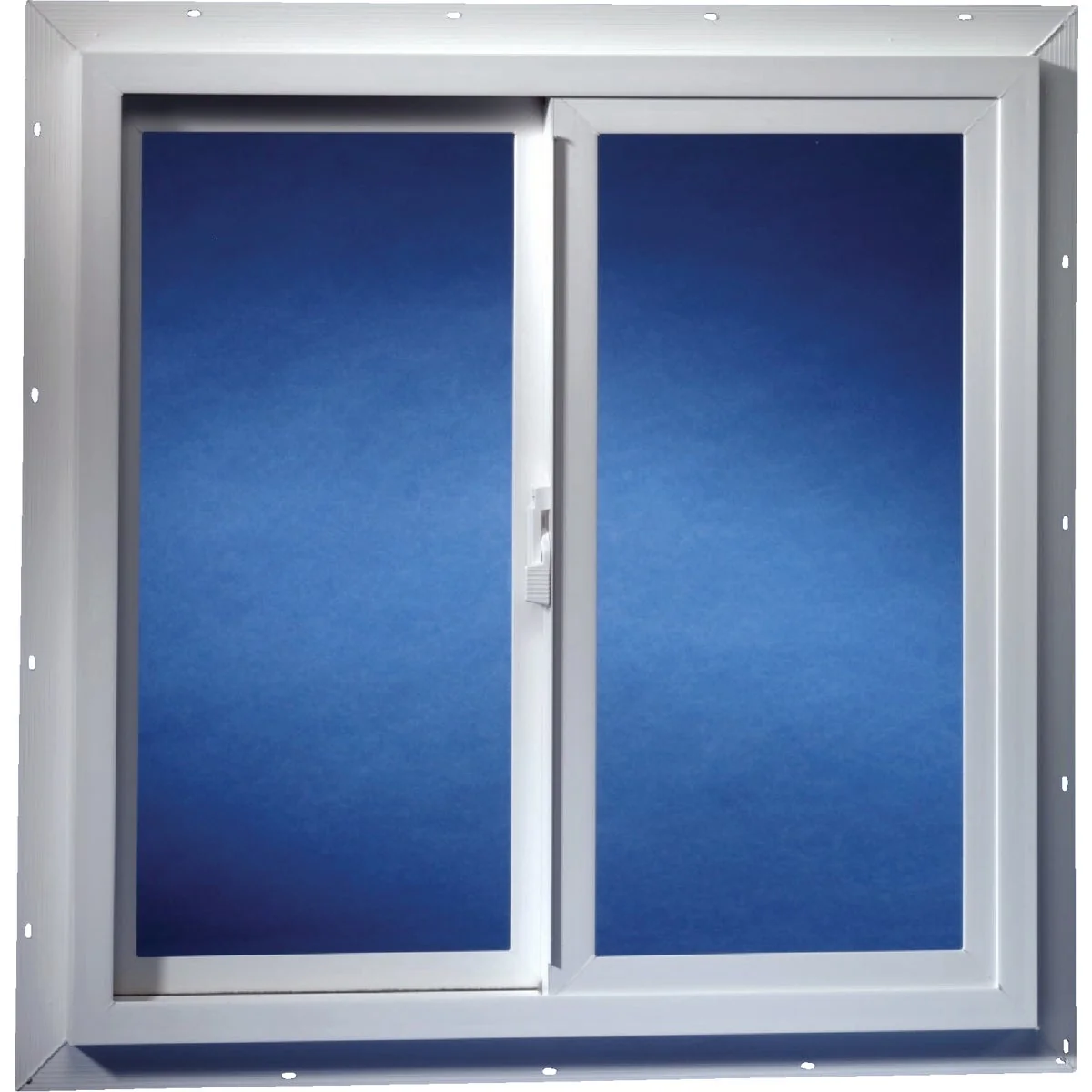 Functional Dup-Corp. Agriclass 36 In. W x 24 In. H White Vinyl Tempered Glass Double Slide Utility Window Reusable