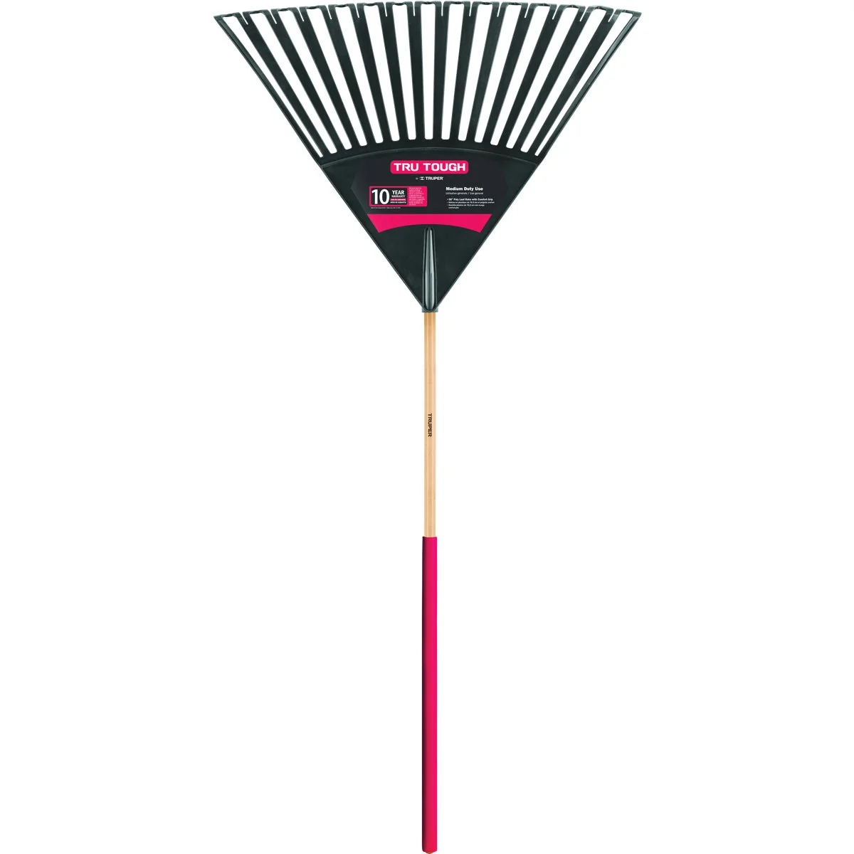 Specialty Truper Tru Tough 30 In Poly Head 48 In. Wood Handle Clog-Resistant Leaf Rake Outstanding
