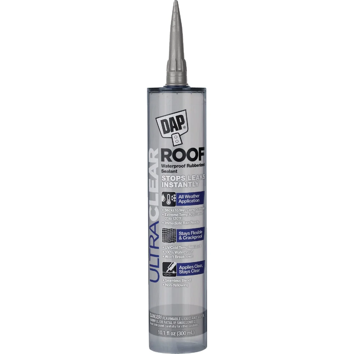 Original Design Dap 10.1 Oz. Ultra Clear Waterproof Rubberized Roof Sealant Powerful
