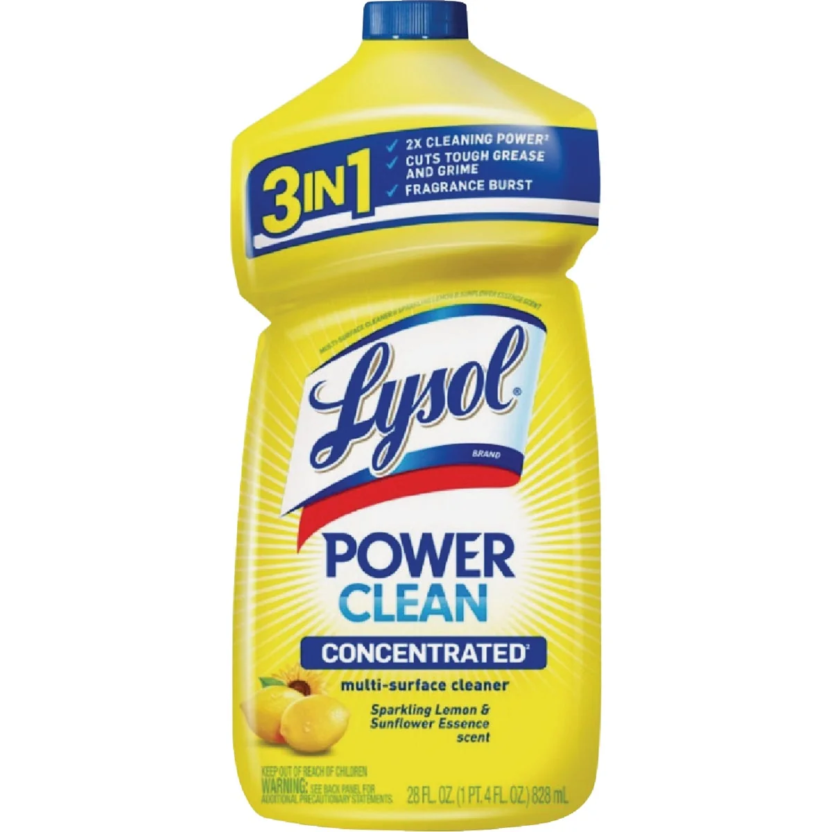 Green Lysol 28 Oz. Lemon Power Clean Multi-Surface Cleaner Sophisticated