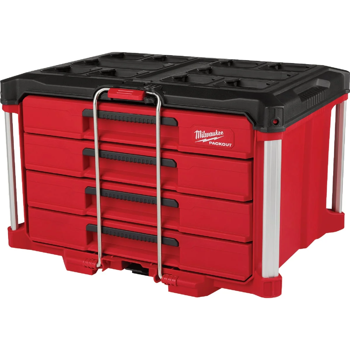 Powerful Milwaukee PACKOUT 4-Drawer Tool Box 50 Lb. Capacity Trendy