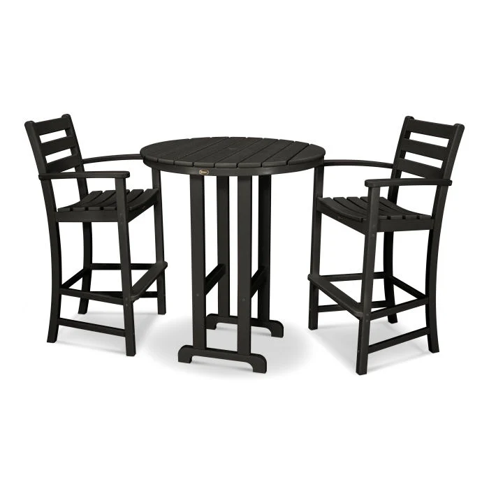 Versatile Trex® Outdoor Furniture™ Monterey Bay 3-Piece Round Bar Set Classic