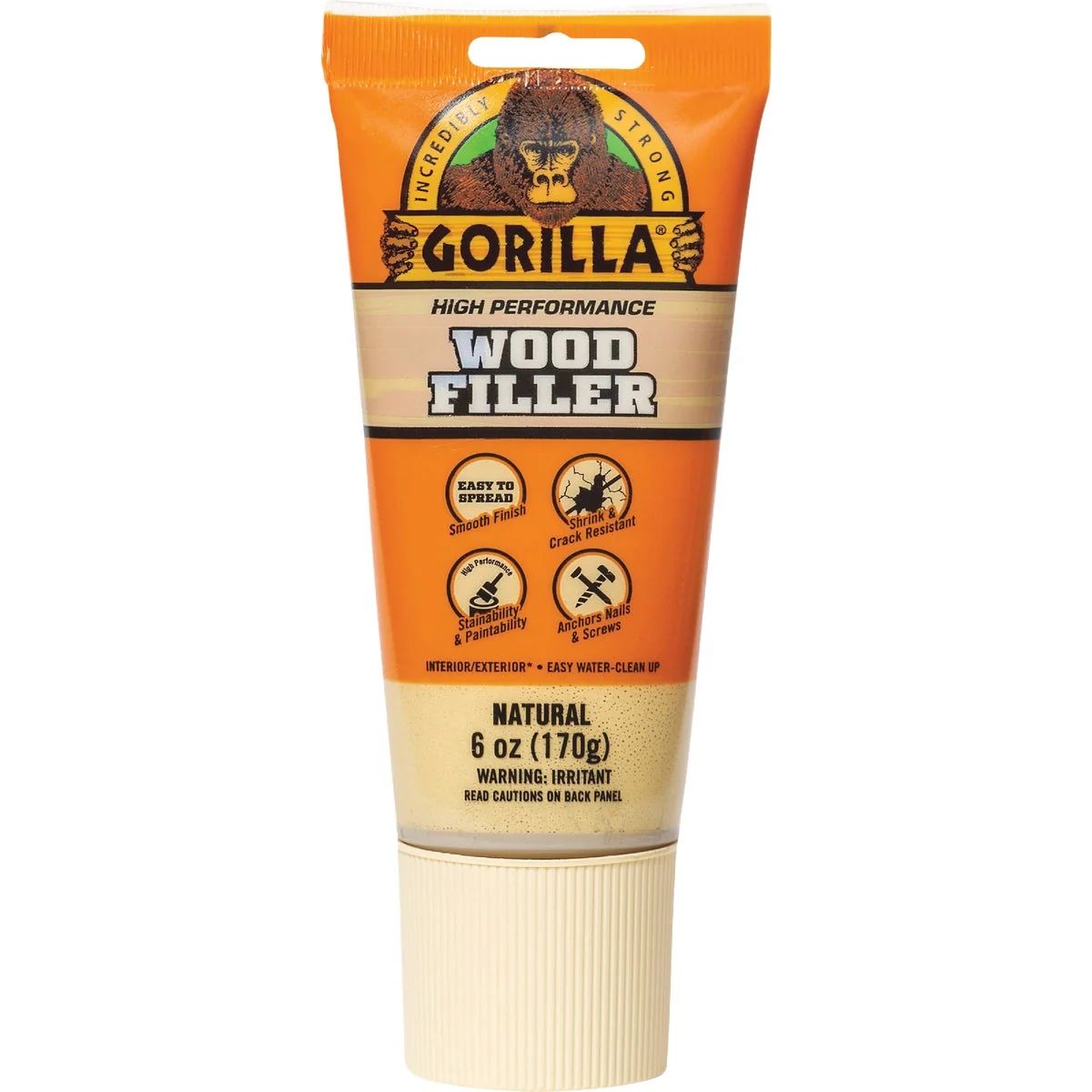 Functional Gorilla 6 Oz. Natural Wood Filler Tube Durable