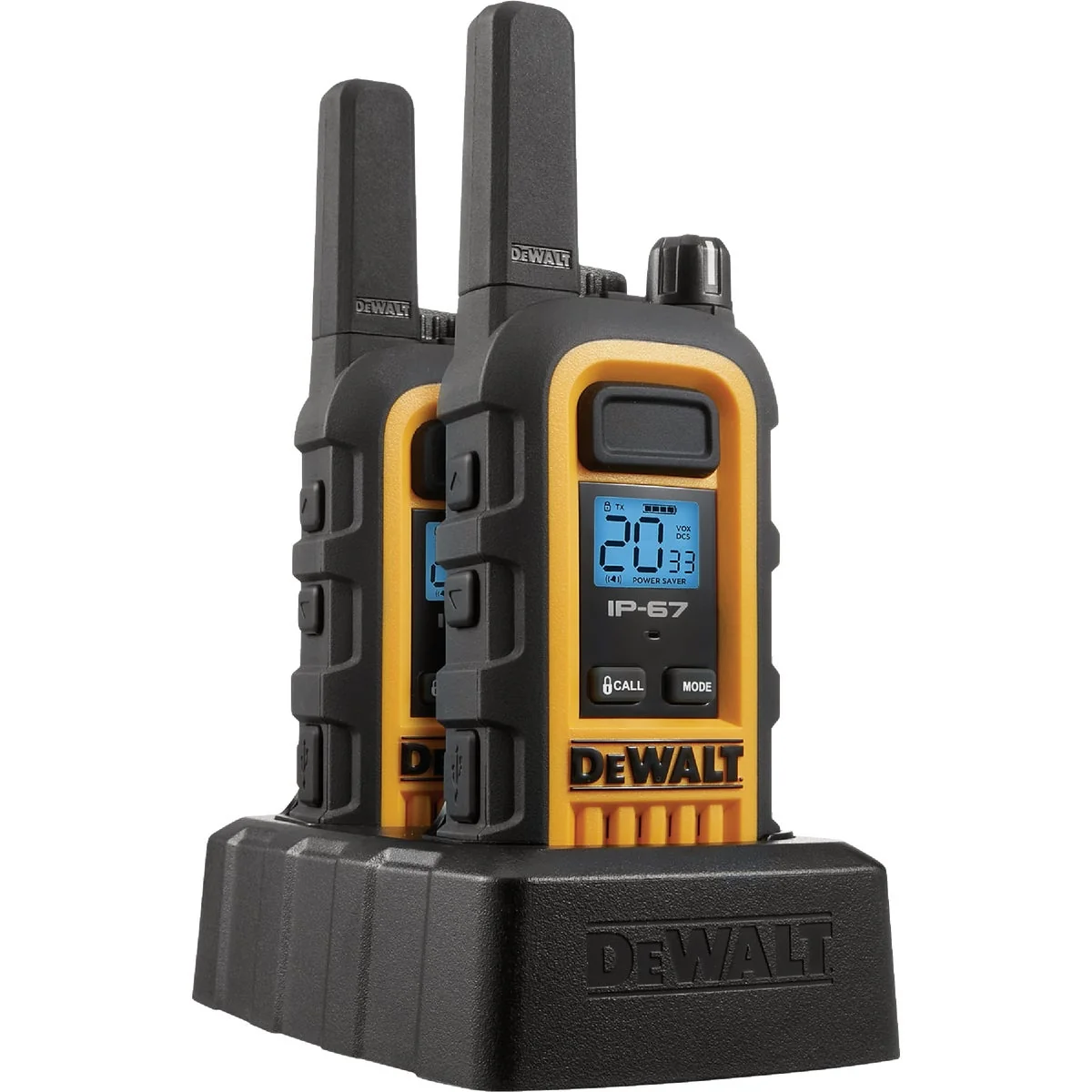 Eco-Friendly DEWALT 22-Channel 1W Heavy-Duty Jobsite FRS Walkie Talkie Effective