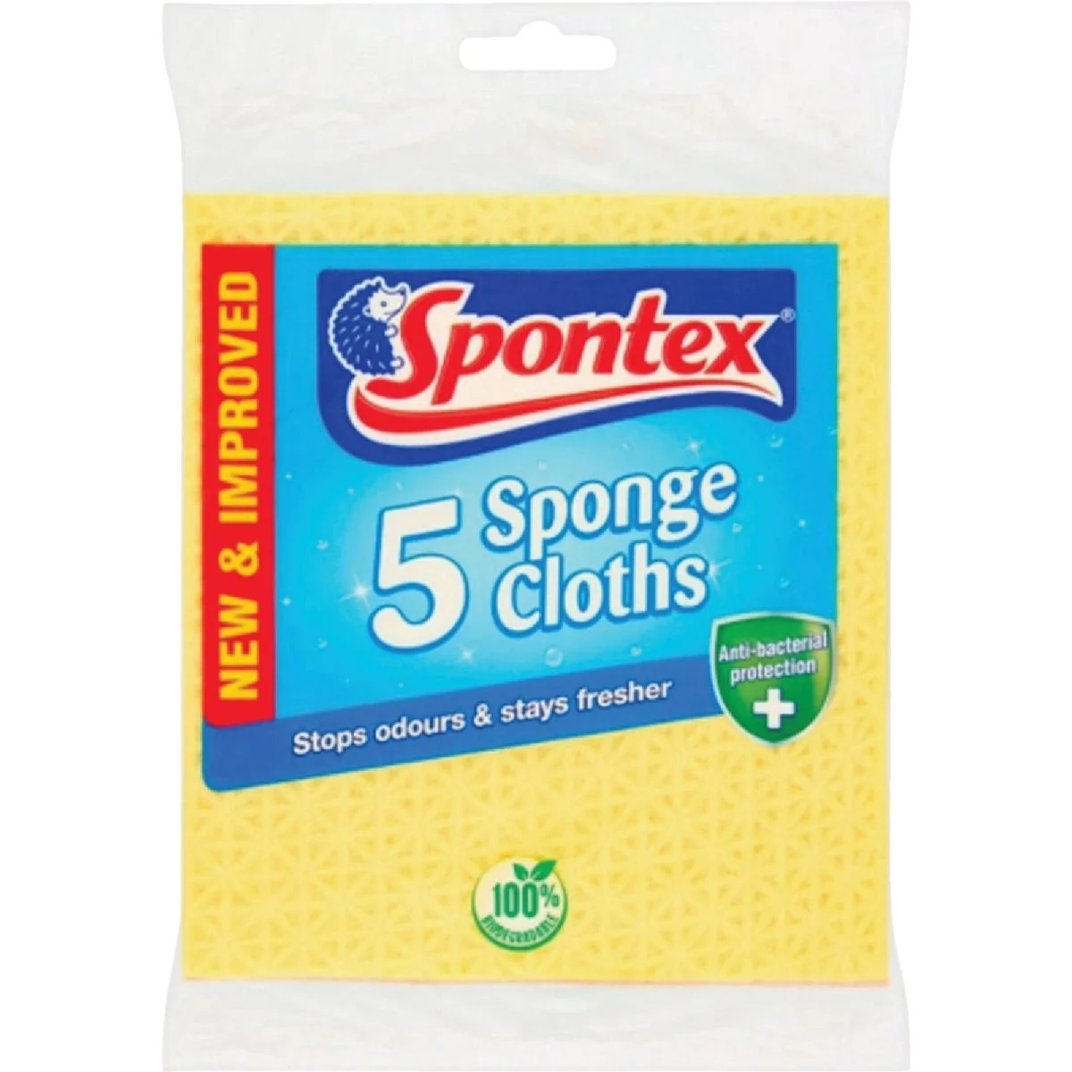Exceptional Spontex Sponge Cloth 5-Count User-Friendly