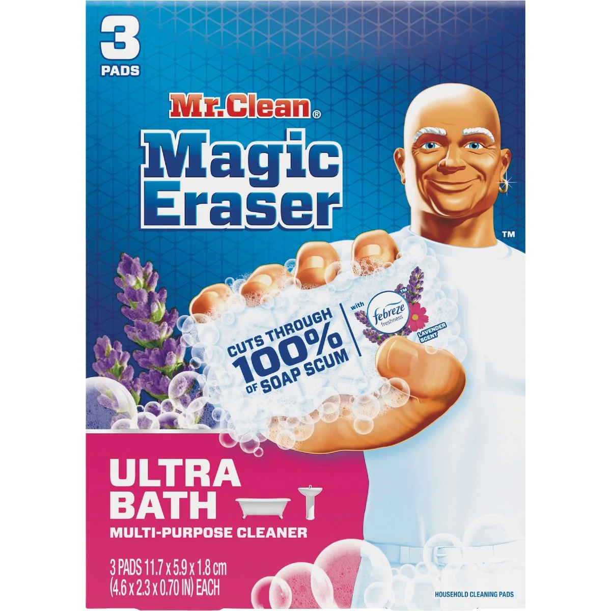 Traditional Mr. Clean Eraser Ultra Bath Multi-Purpose Cleaner 3-Count Relaxed