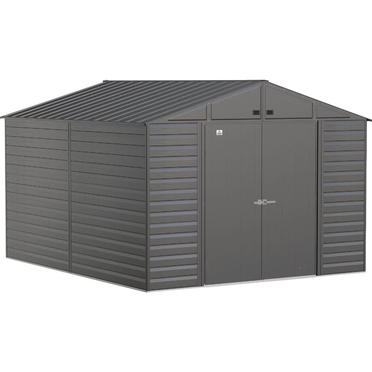 High-Grade Arrow Select 10 Ft. x 12 Ft. Galvanized Steel Storage Shed Charcoal Sophisticated