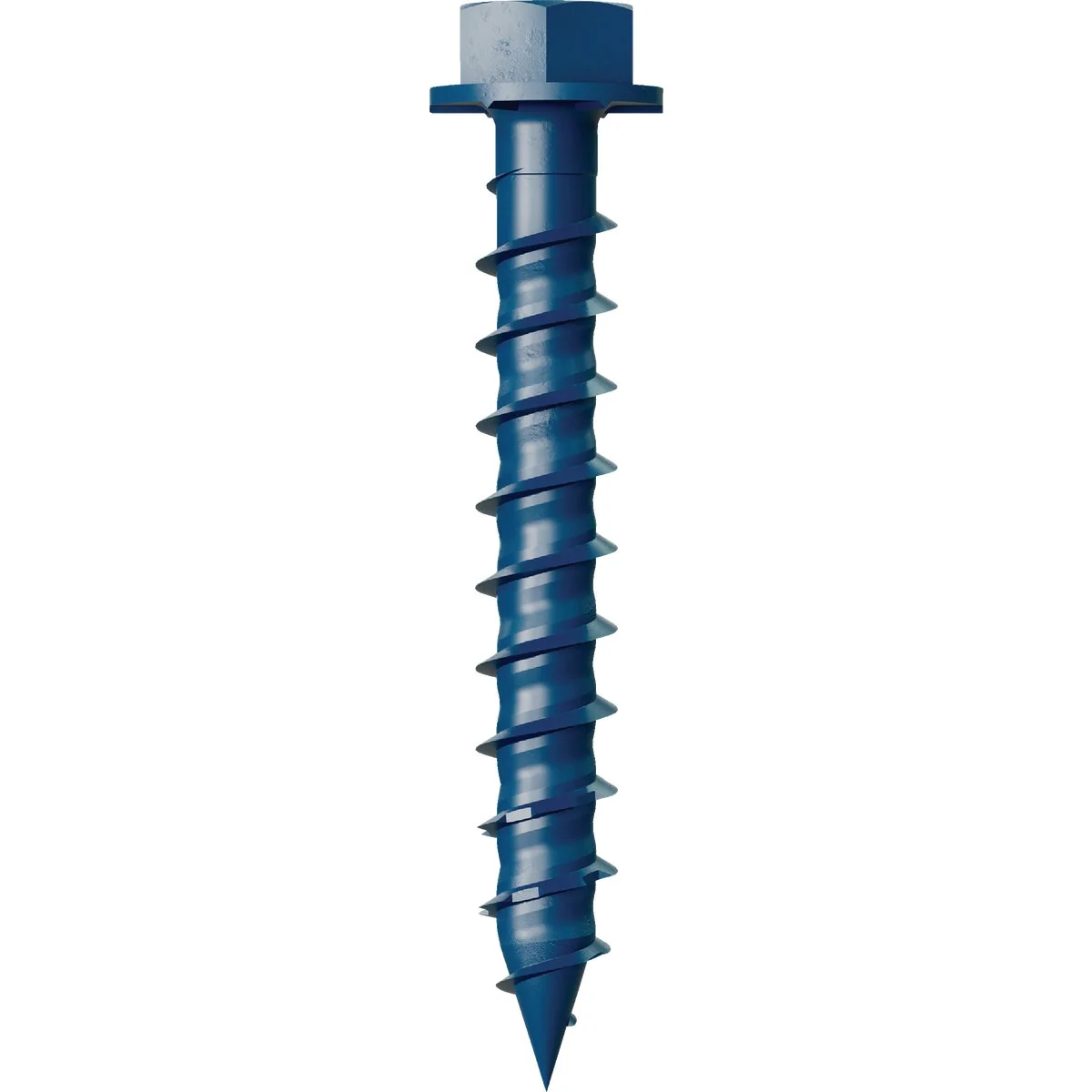 Effective Simpson Strong-Tie Titen Turbo 1 4 in. x 1-3 4 in. Hex-Head Concrete and Masonry Screw Blue 75-Qty User-Friendly