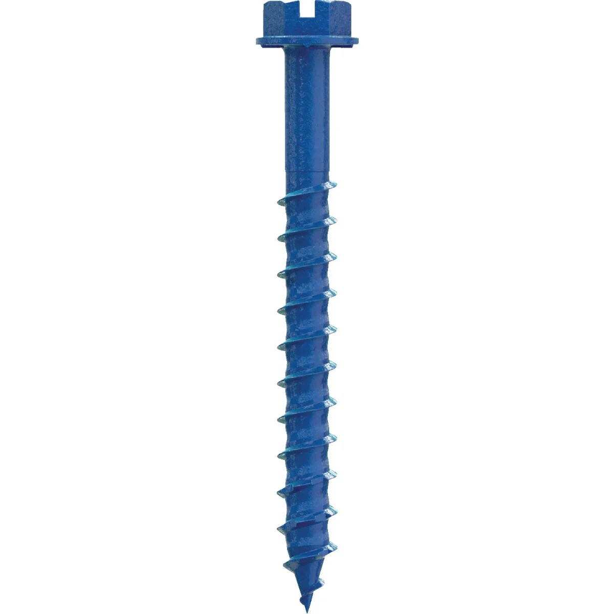 Dependable Simpson Strong-Tie Titen Turbo 1 4 in. x 2-1 4 in. Hex-Head Concrete and Masonry Screw Blue 75-Qty Breathable