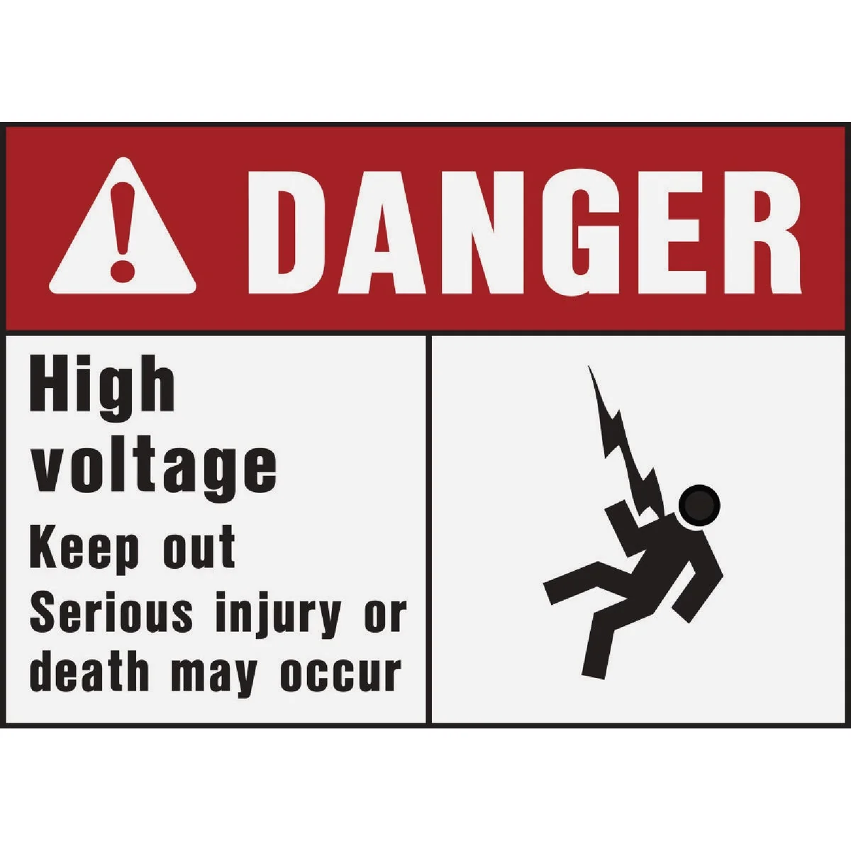 Sophisticated Hy-Ko Danger High Voltage Sign Casual