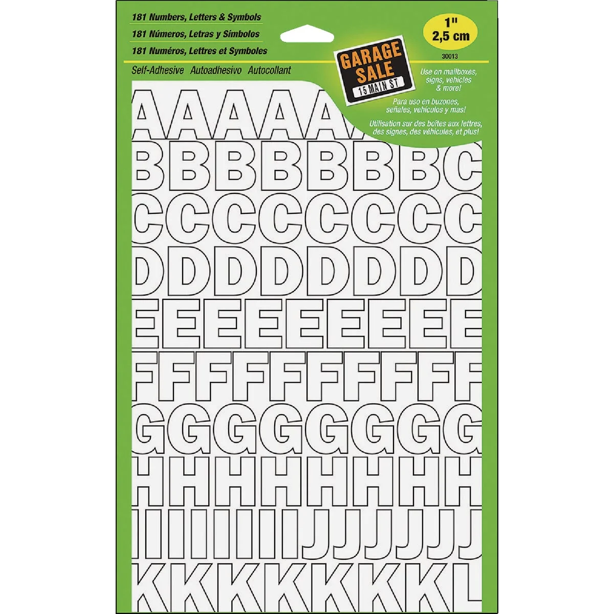 Organic Hy-Ko 1 In. Vinyl Numbers Letters Symbols Versatile