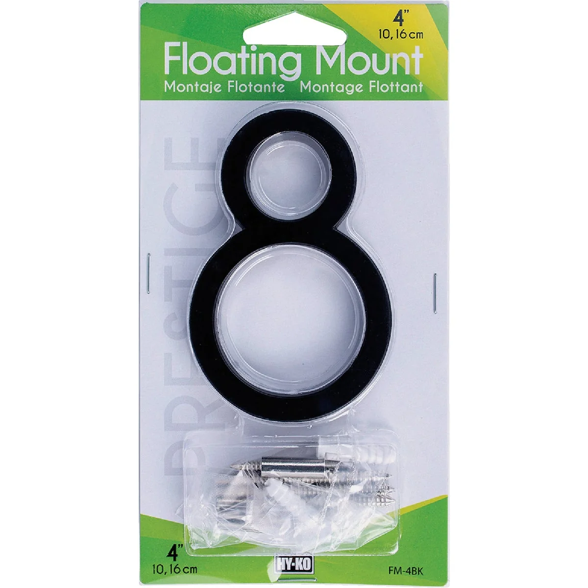 Trusted Hy-Ko 4 In. Black Floating Mount Number 8 Artisan