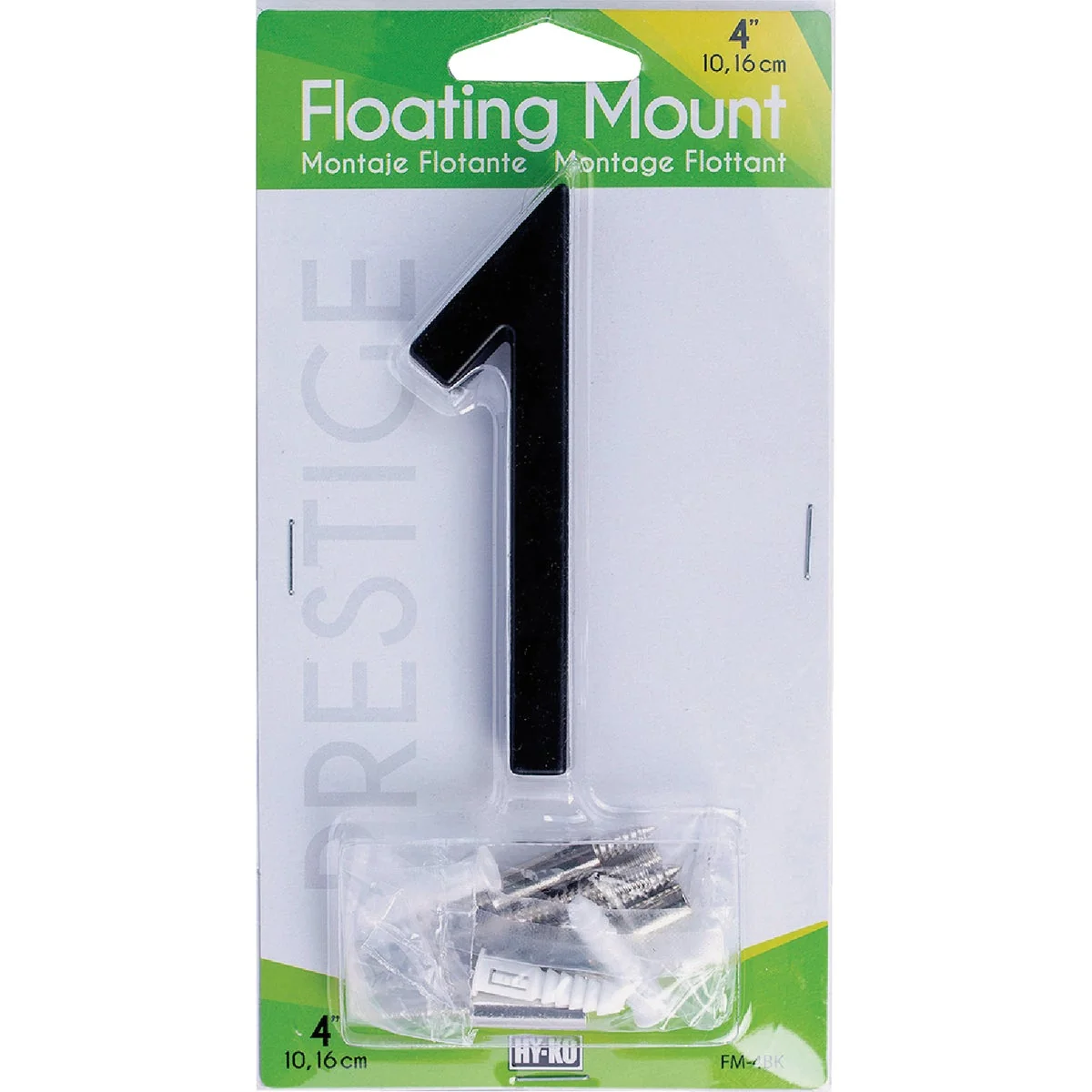 Sustainable Hy-Ko 4 In. Black Floating Mount Number 1 Soft