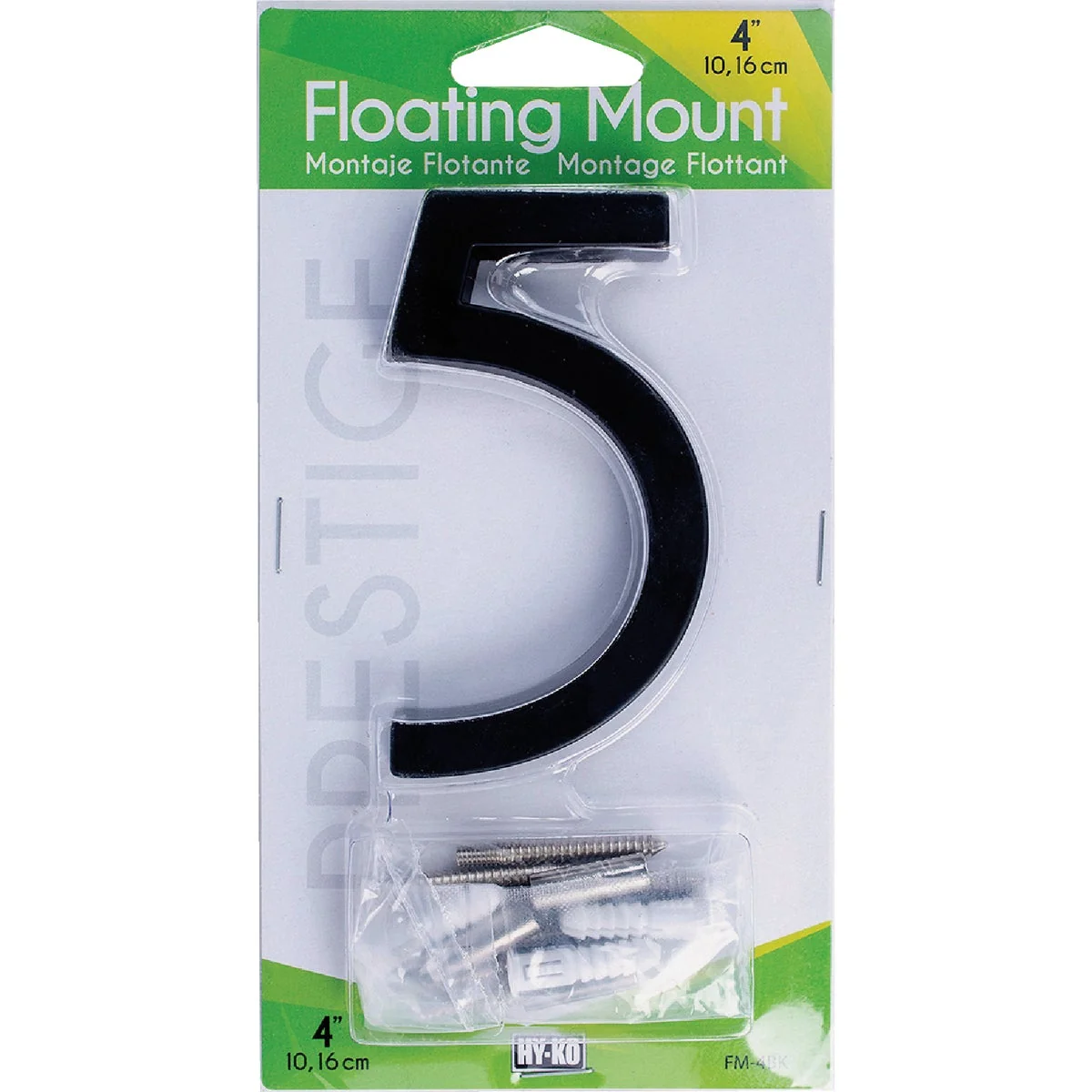 Premium Material Hy-Ko 4 In. Black Floating Mount Number 5 Healthy