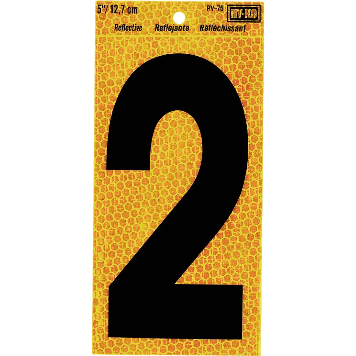 Superior Hy-Ko 5 In. Yellow Reflective Number 2 Elite