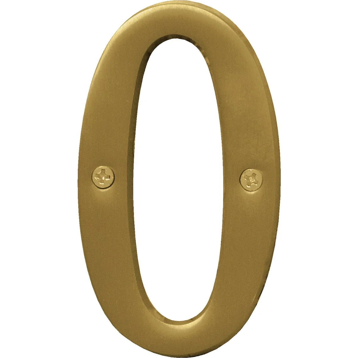 Durable Hy-Ko 4 In. Brushed Brass Number 0 High-Grade