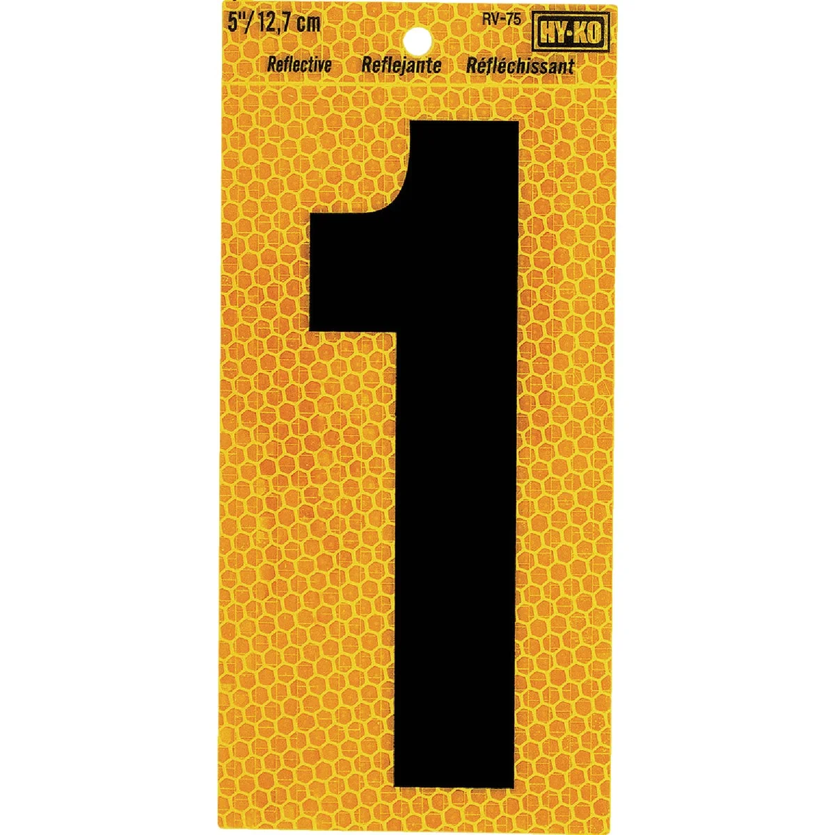 Solid Hy-Ko 5 In. Yellow Reflective Number 1 Flexible