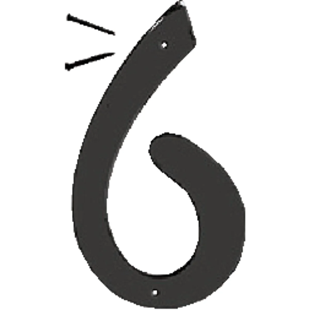 Solid Hy-Ko 4 In. Satin Black Number 6 Healthy