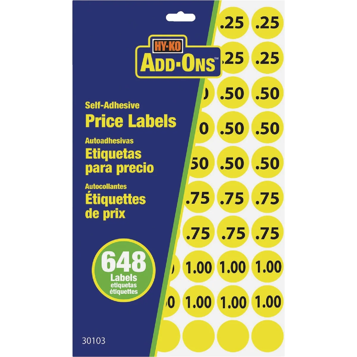 Clean Hy-Ko 3 4 In. Yellow Price Labels Classic
