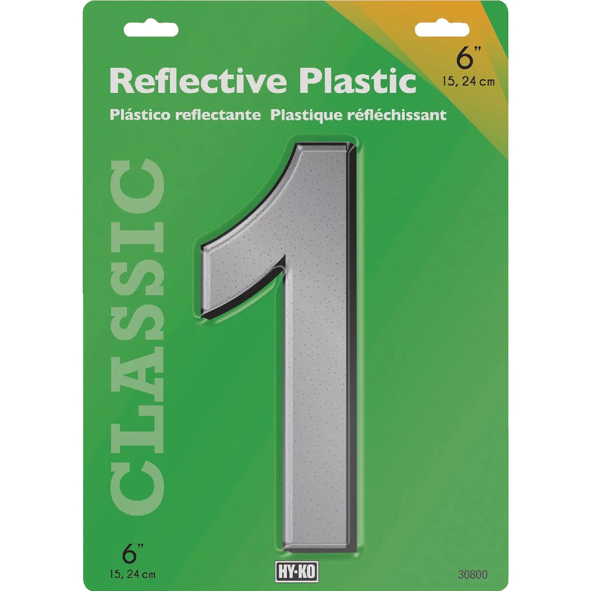 Green Hy-Ko 6 In. Reflective Plastic Number 1 Official