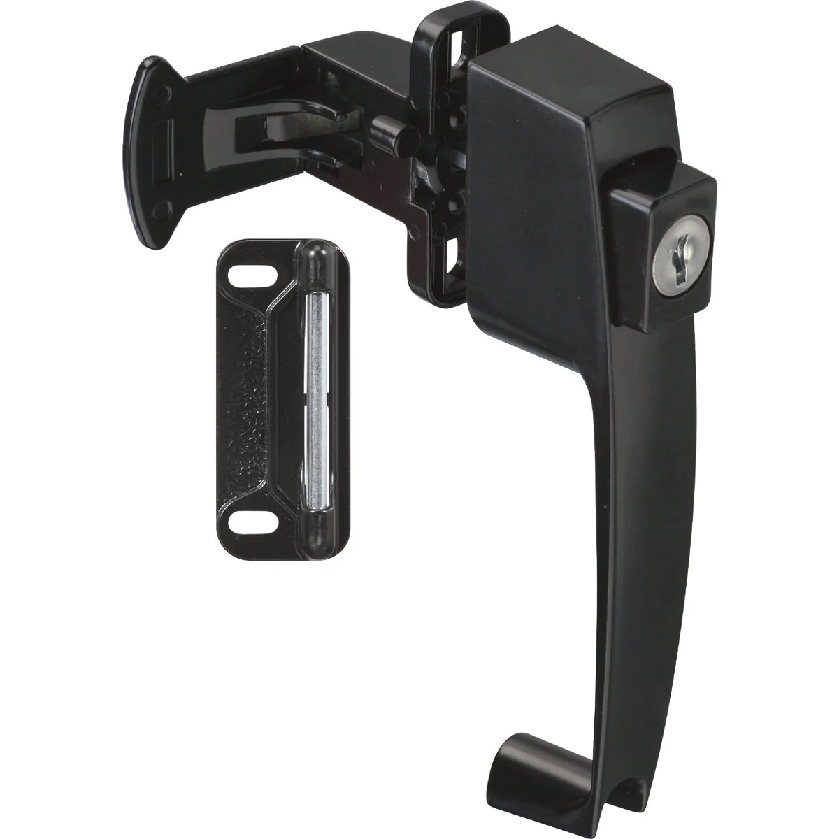 Reliable National Black Push Button Latch with Key Enhanced
