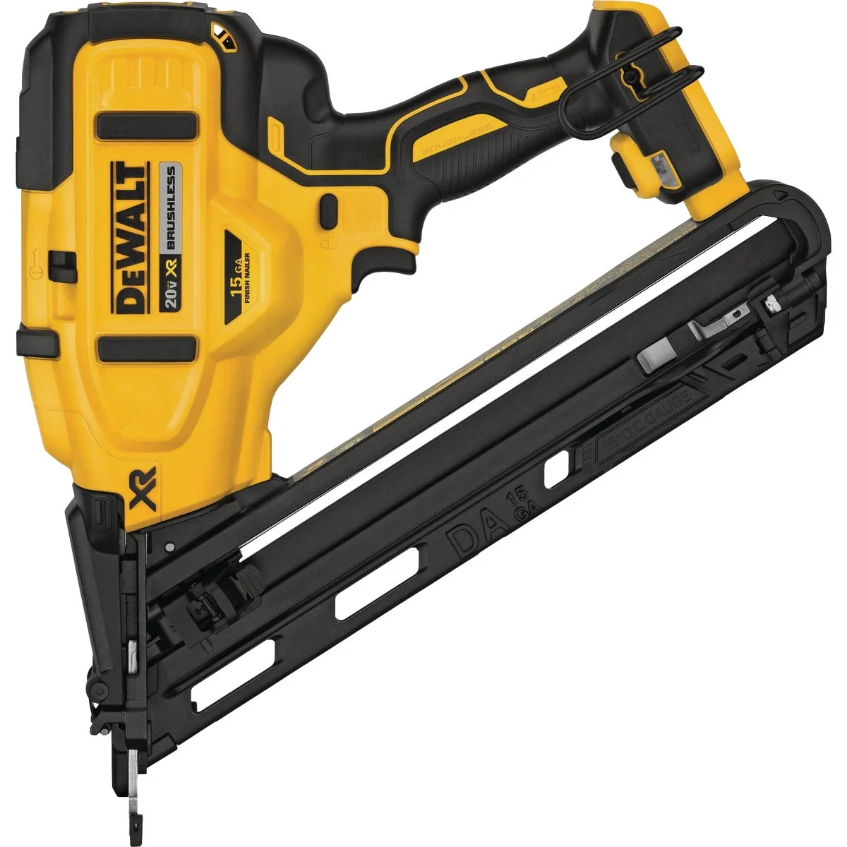 Selected DEWALT 20V MAX XR Brushless 15-Gauge 2-1 2 In. Angled Cordless Finish Nailer Tool Only Fast