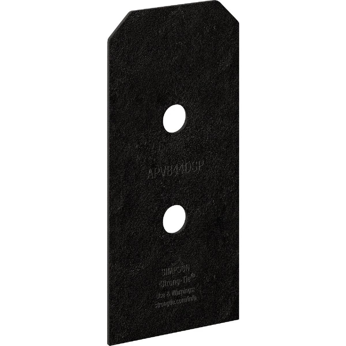 Classic Simpson Strong-Tie Outdoor Accents Avant Collection 4x ZMAX Black Post Base Side Plate 2-Count Environmentally Friendly