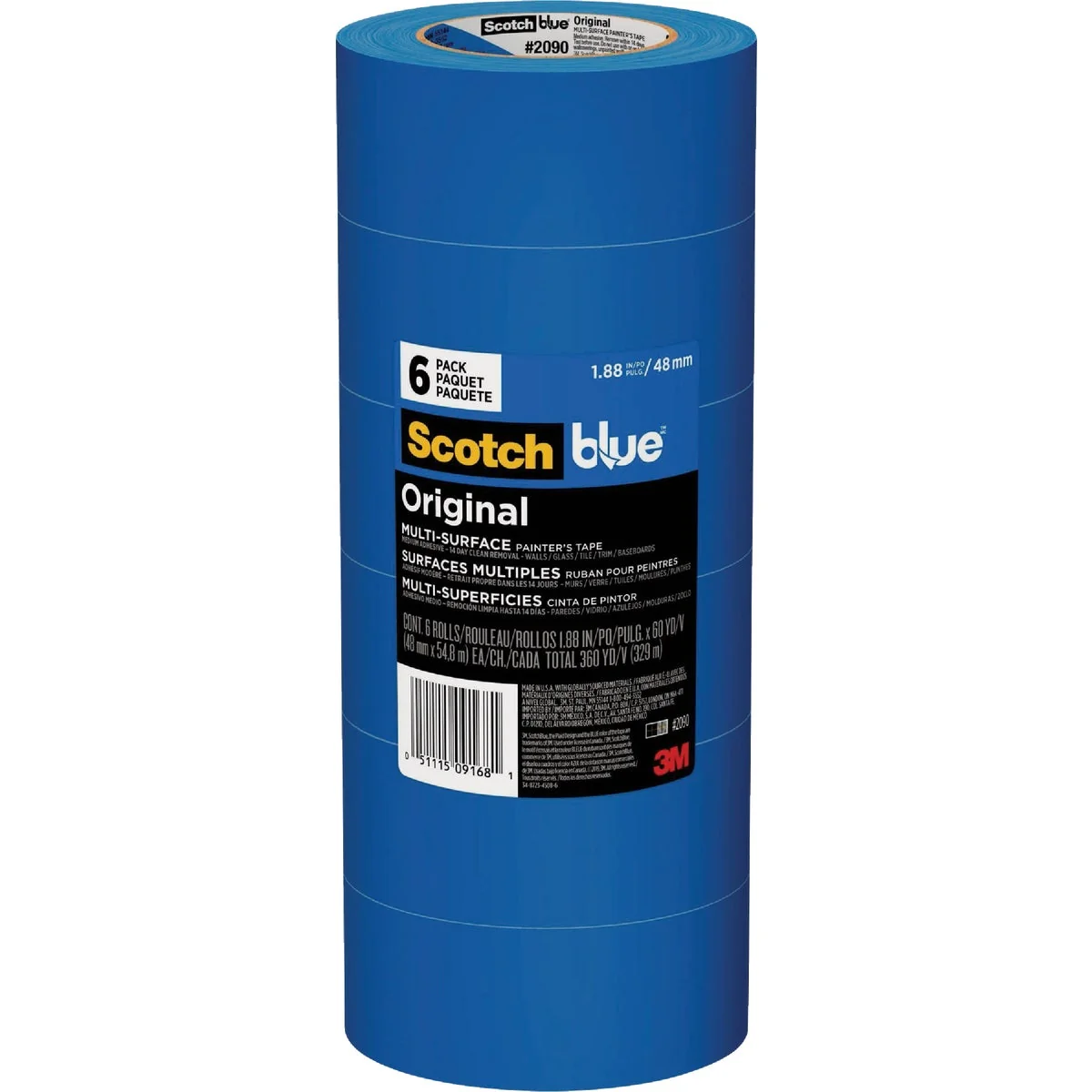 Casual ScotchBlue Painter’s Tape 1.88 in x 60 yd 48 mm x 54.8 m 6 Rolls Crafted