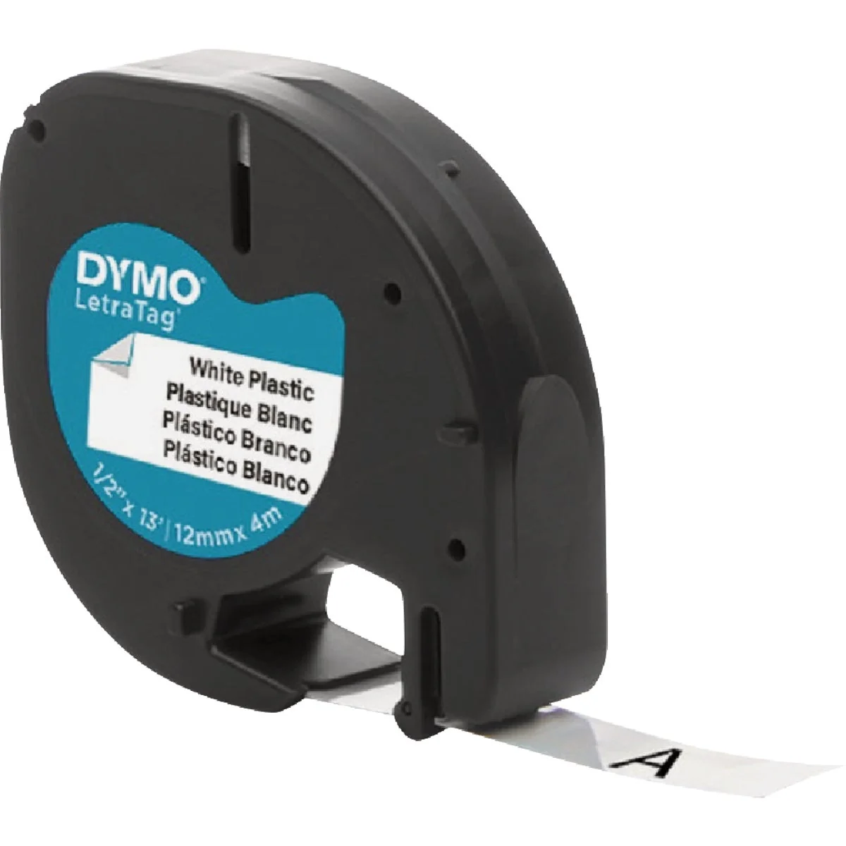 Premium Material DYMO LetraTag Plastic Labels with Black Text on White Label Excellent