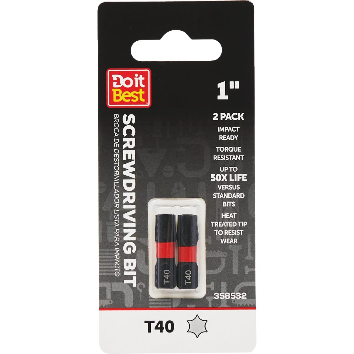 Prestigious Do it T40 Torx 1 In. Screwdriver Bit 2-Pack Elegant