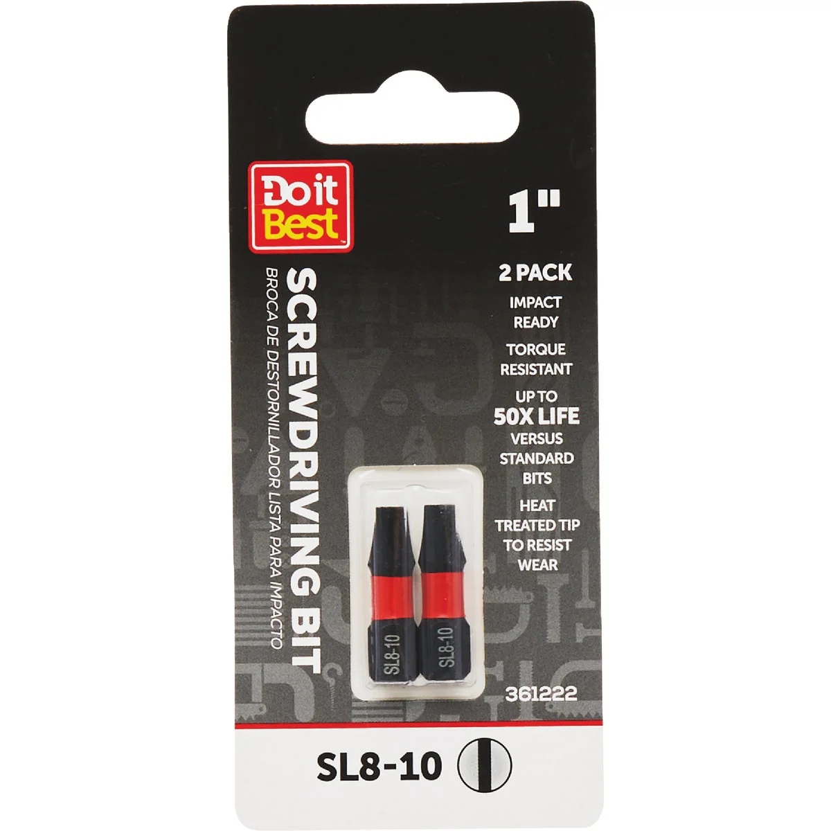 Selected Do it 10 Slotted 1 In. Screwdriver Bit 2-Pack Pure