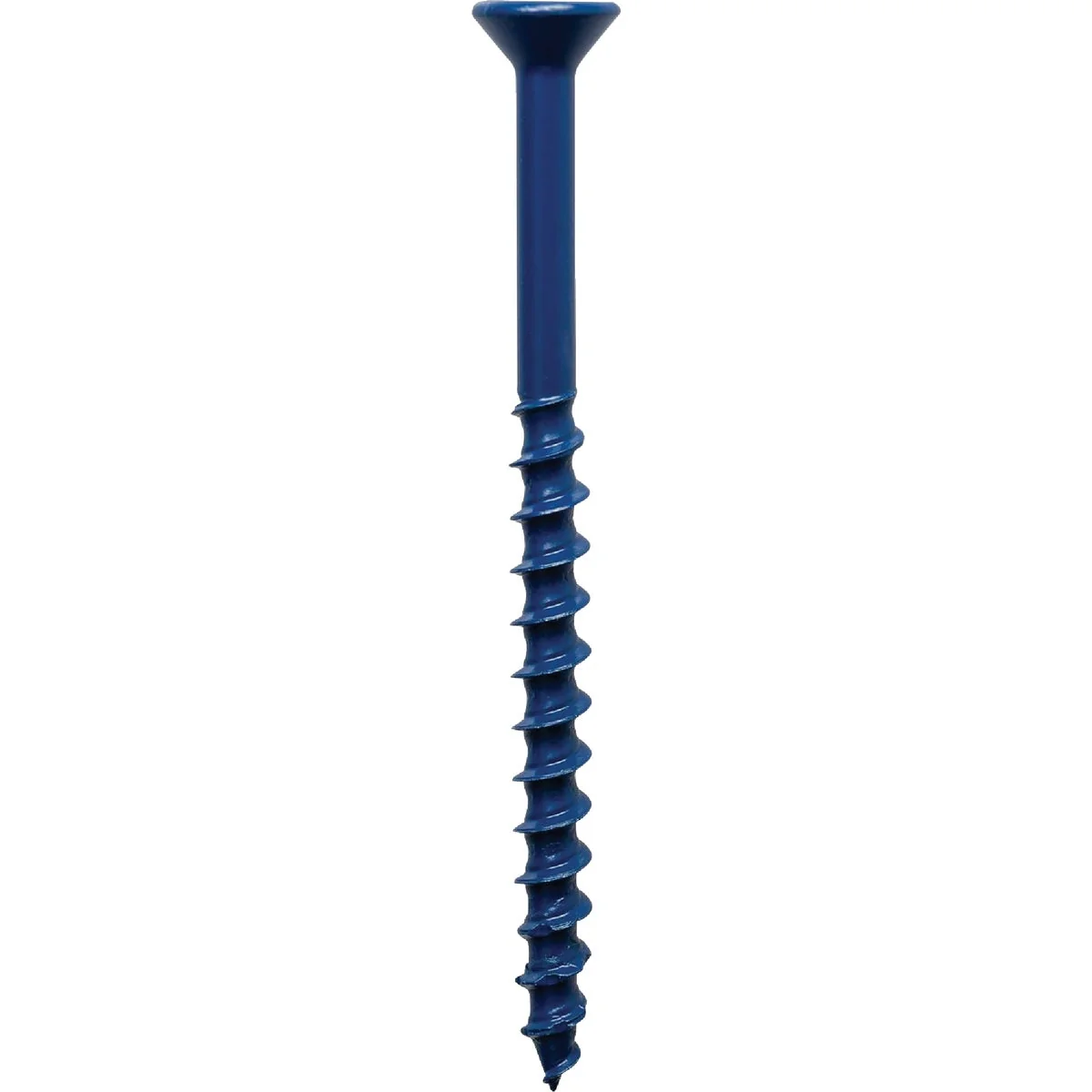 Durable Simpson Strong-Tie Titen Turbo 3 16 in. x 2-3 4 in. 6-Lobe Flat-Head Concrete and Masonry Screw Blue 8-Qty Clean